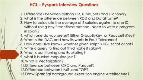 Pyspark interview questions. Things To Know About Pyspark interview questions. 